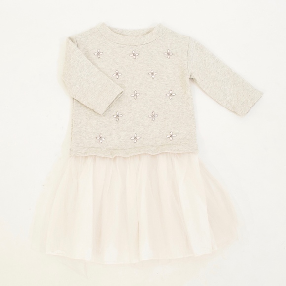 Crewcuts Other - Crewcuts Jeweled Sweater Tulle Skirt Dress